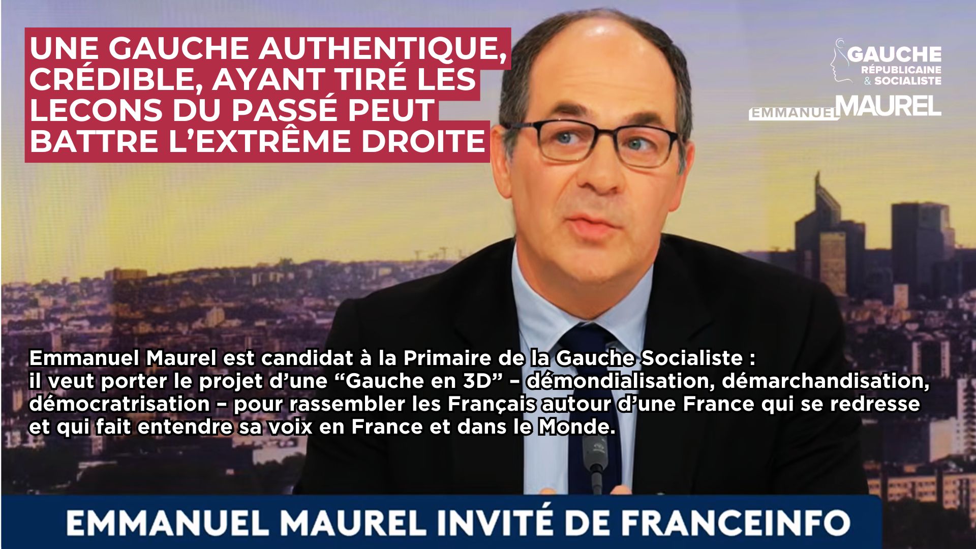 Emmanuel Maurel candidat à la primaire de la gauche socialiste